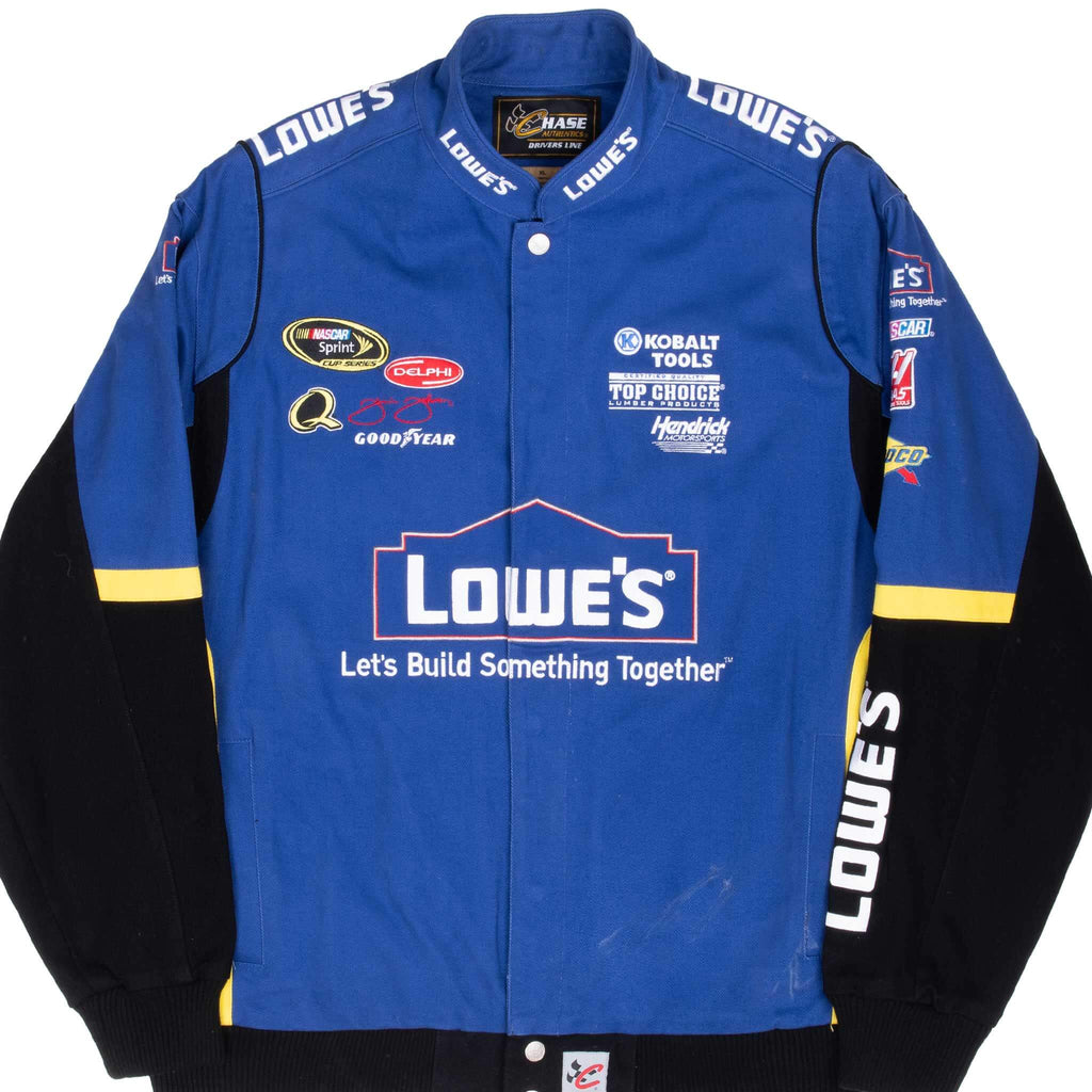 VINTAGE NASCAR JIMMIE JOHNSON LOWE'S RACING JACKET 2000S XL