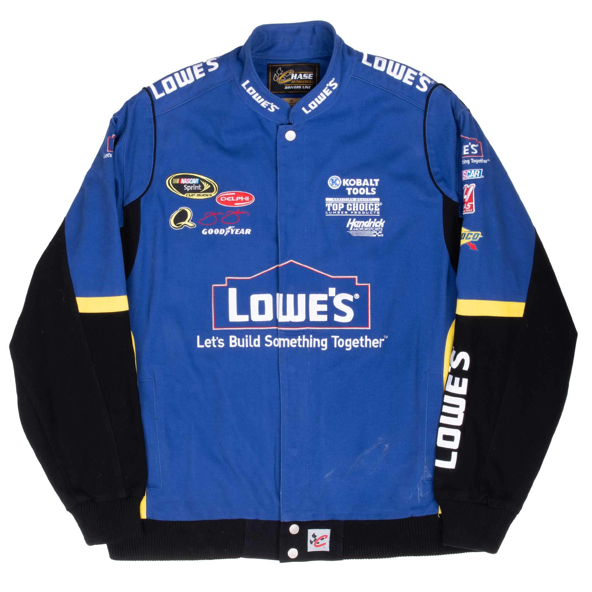VINTAGE NASCAR JIMMIE JOHNSON LOWE'S RACING JACKET 2000S XL
