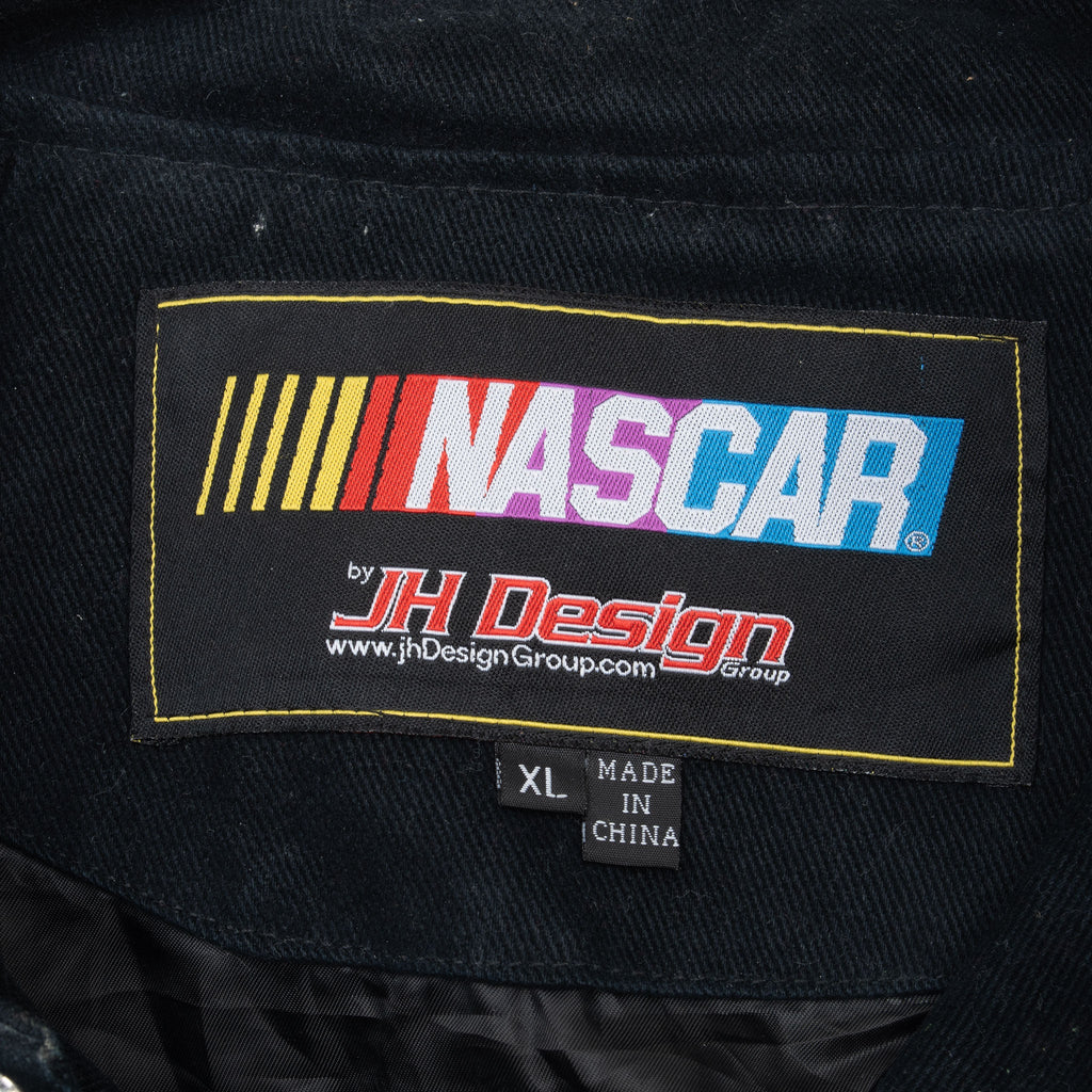 VINTAGE NASCAR DAVID GILLILAND JH JEFF HAMILTON RACING JACKET 2000S XL