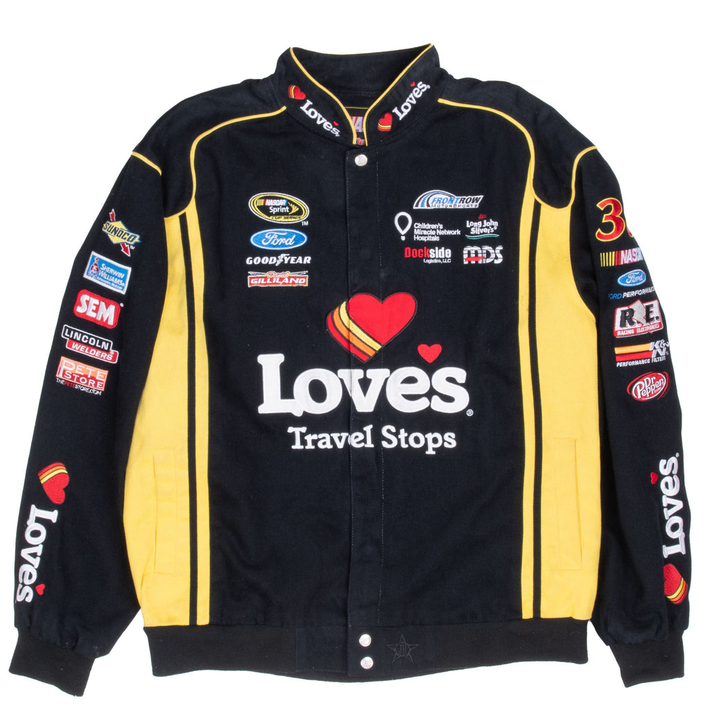 VINTAGE NASCAR DAVID GILLILAND JH JEFF HAMILTON RACING JACKET 2000S XL