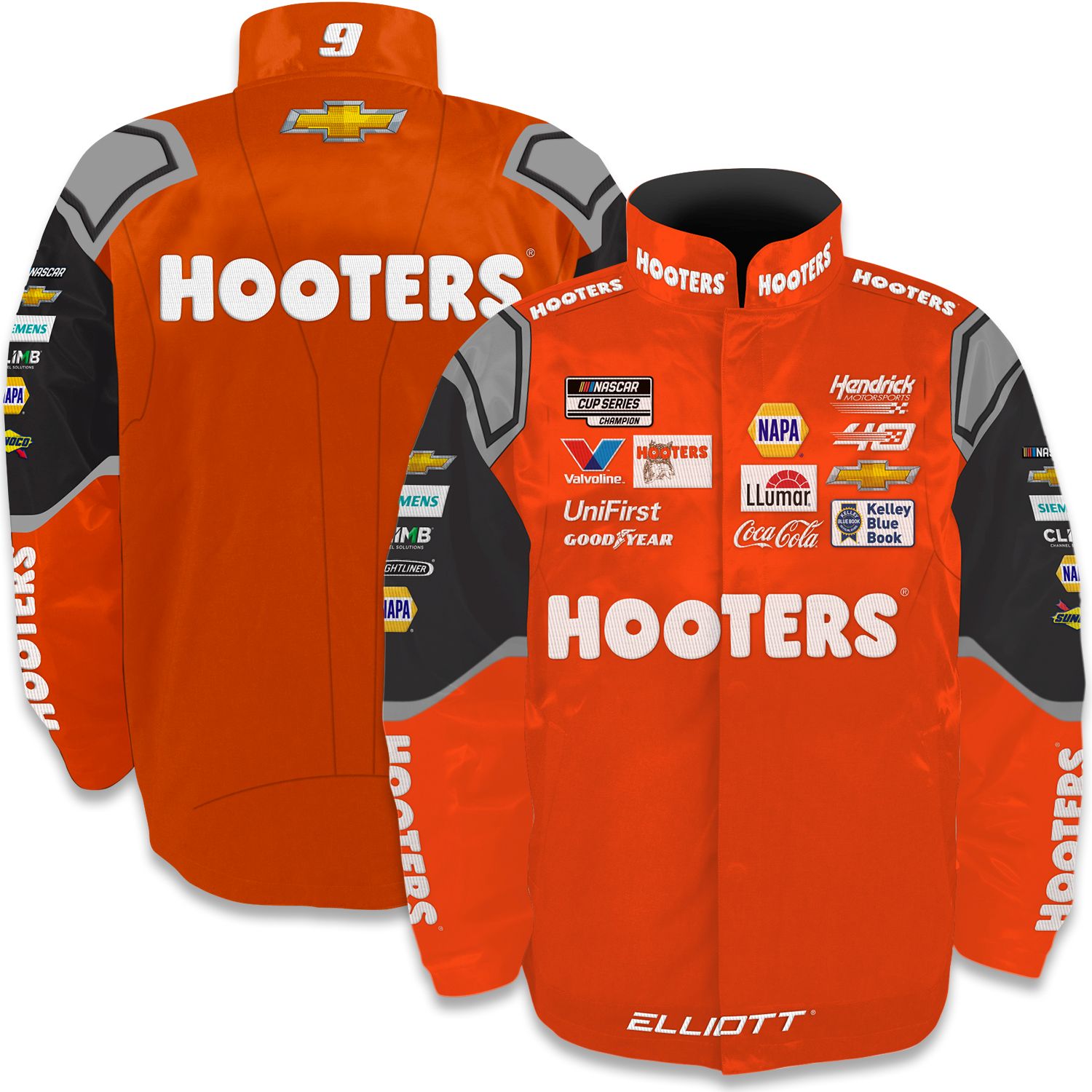 Chase Elliott 2024 Hooters Adult Nylon Uniform Jacket