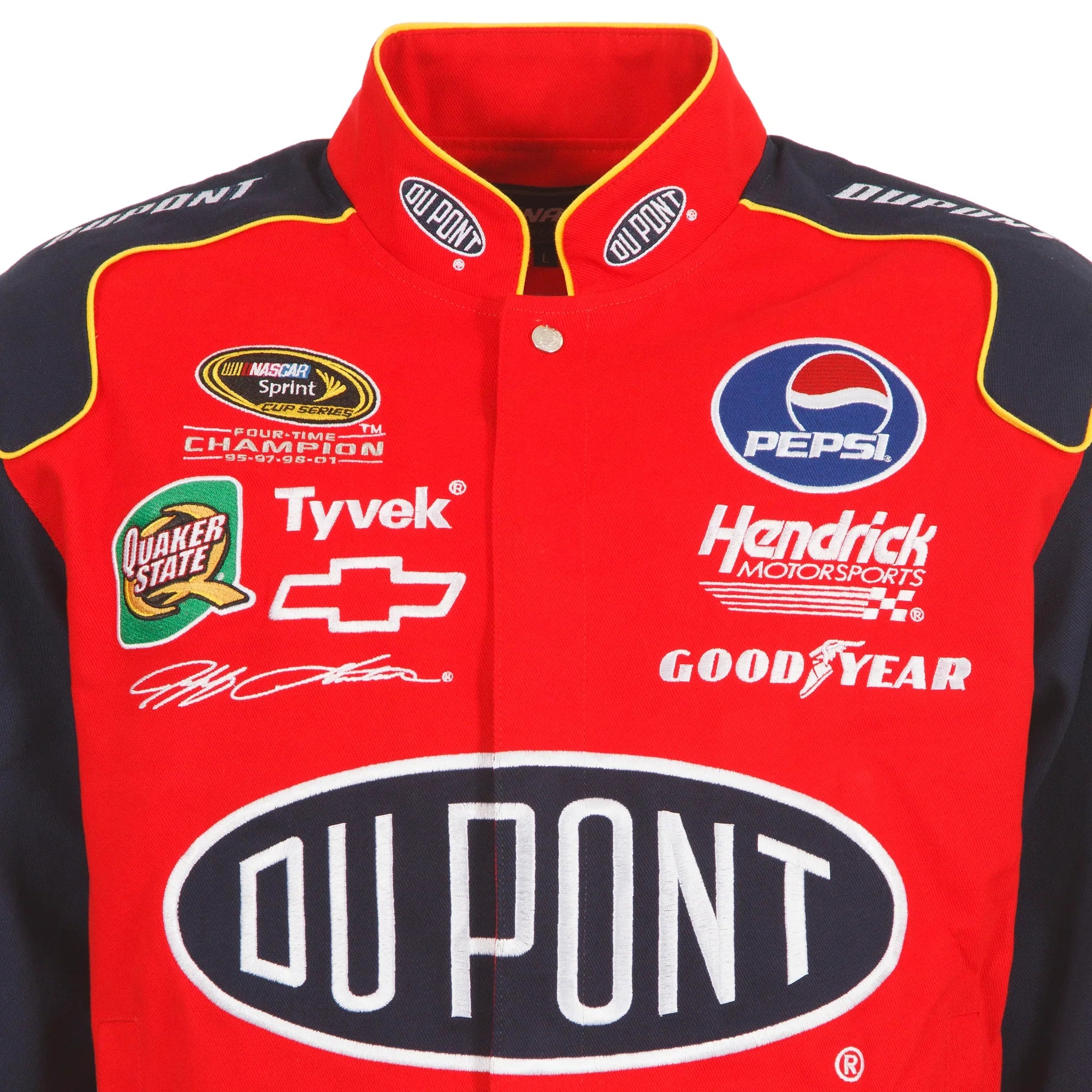Jeff Gordon 2024 Dupont Navy-Red Uniform Full-Snap Jacket