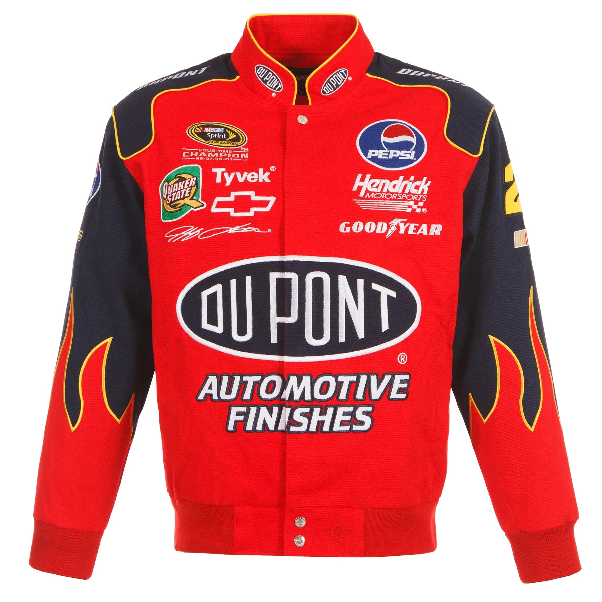 Jeff Gordon 2024 Dupont Navy-Red Uniform Full-Snap Jacket
