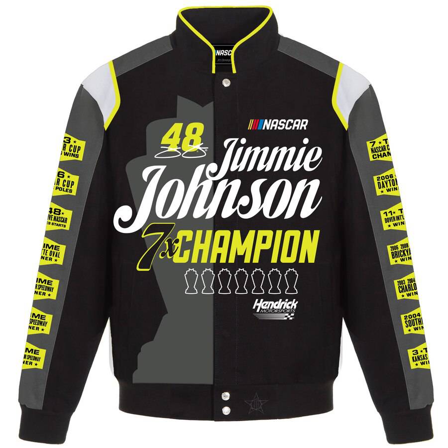 Jimmie Johnson JH Design Special Edition Twill Uniform Jacket - Black/Charcoal