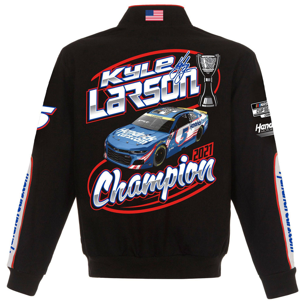 Kyle Larson Champion Full-Snap Twill Cotton Jacket