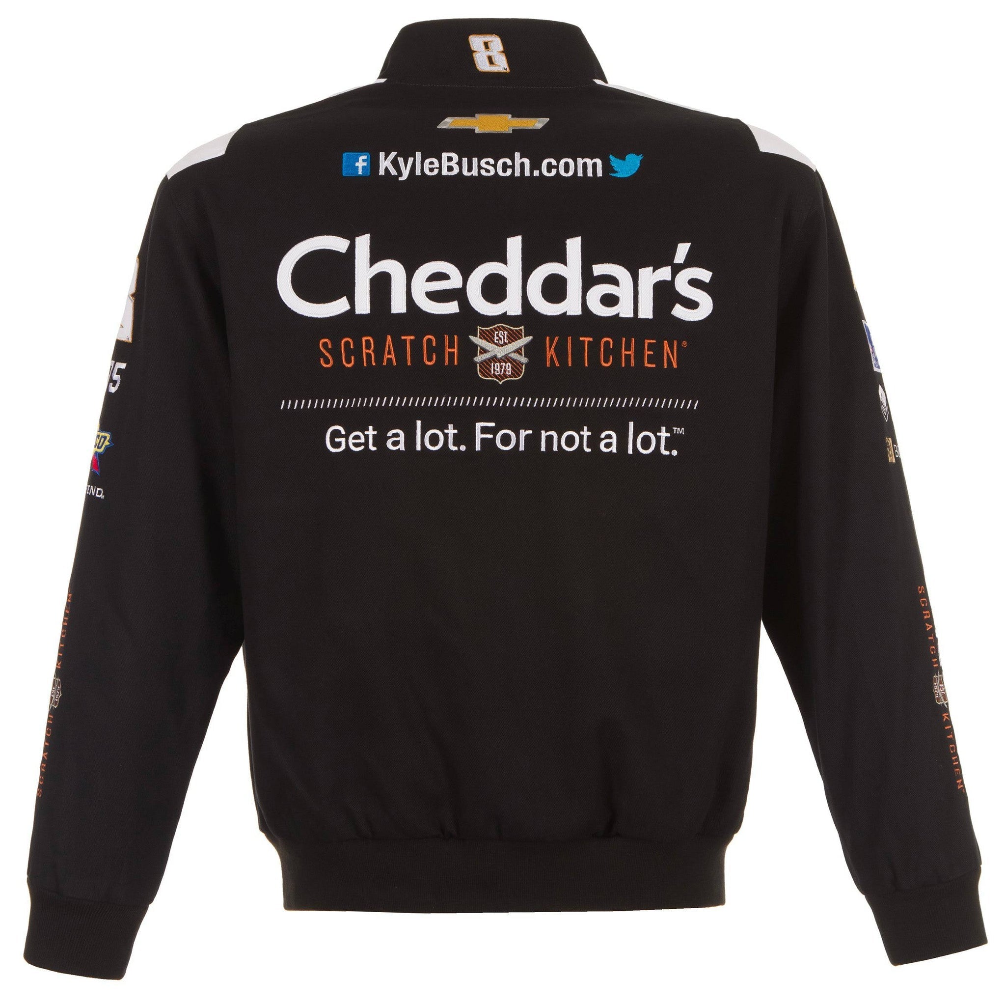 Kyle Busch Cheddar's Cotton Twill Jacket-Black