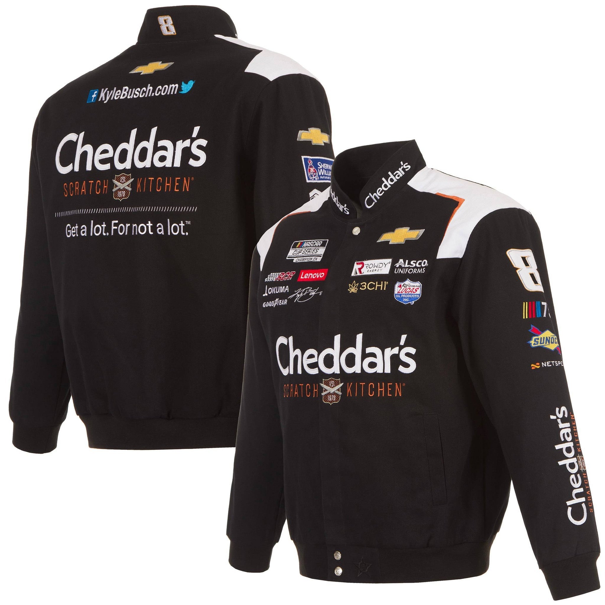 Kyle Busch Cheddar's Cotton Twill Jacket-Black
