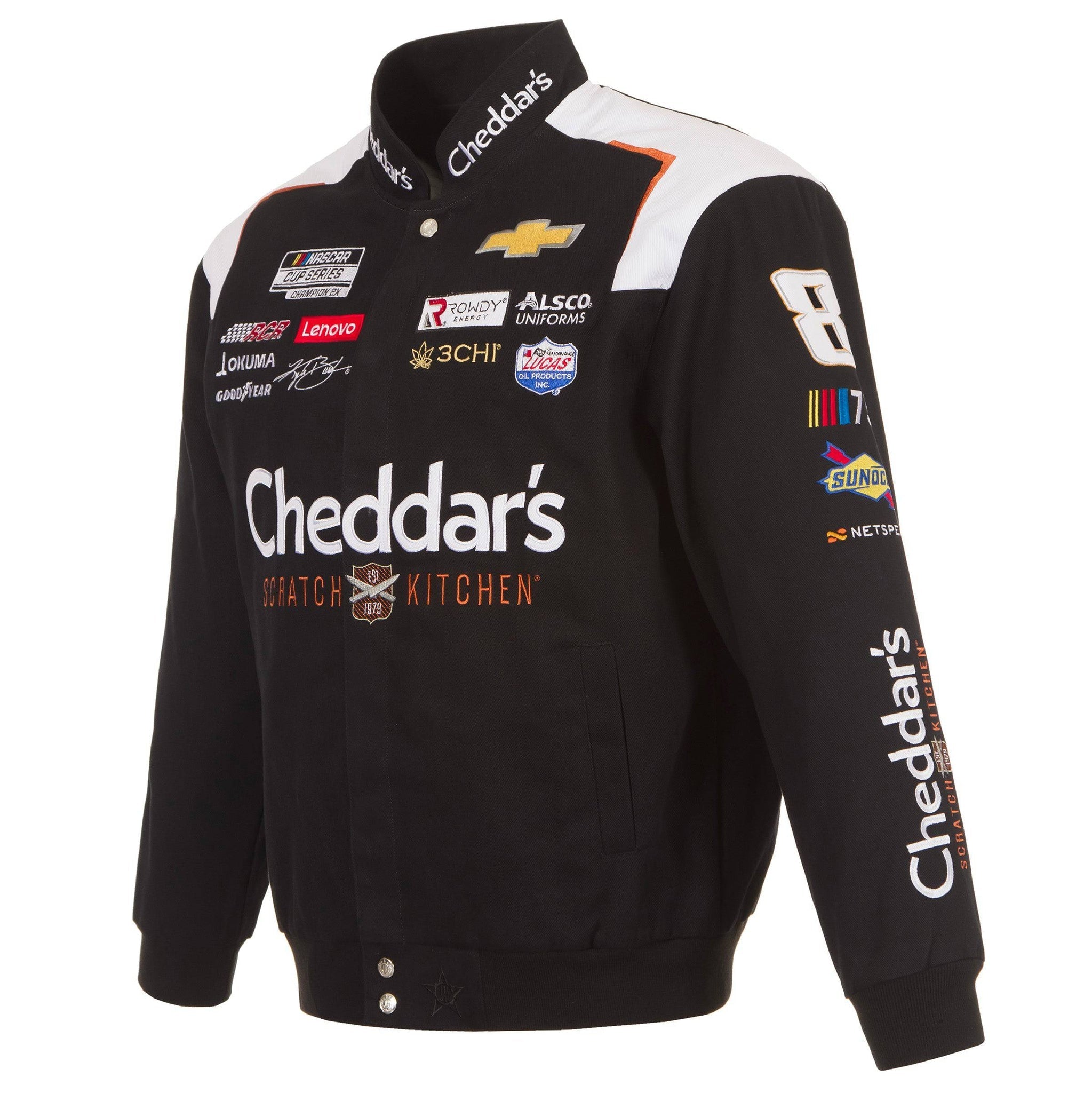 Kyle Busch Cheddar's Cotton Twill Jacket-Black