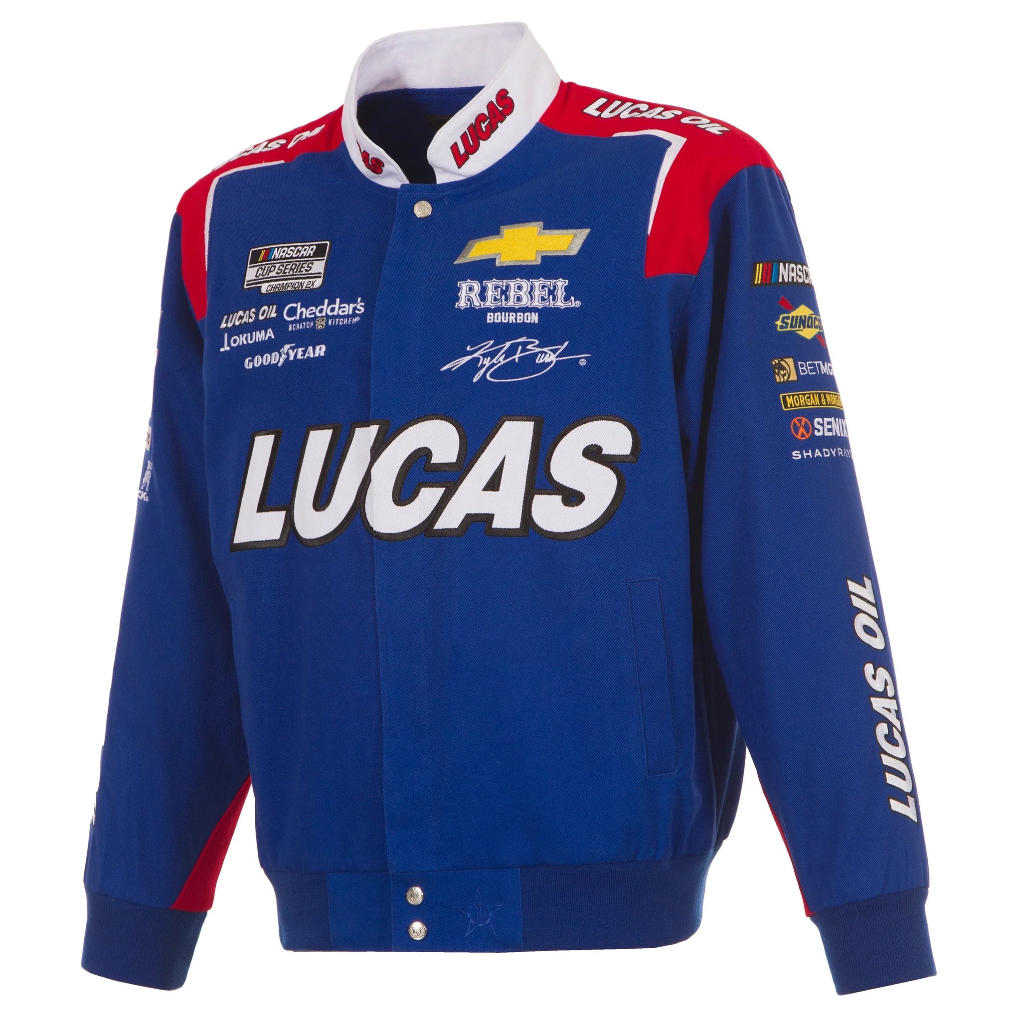2025 Kyle Busch Lucas Oil Uniform Full-Snap Jacket-Royal