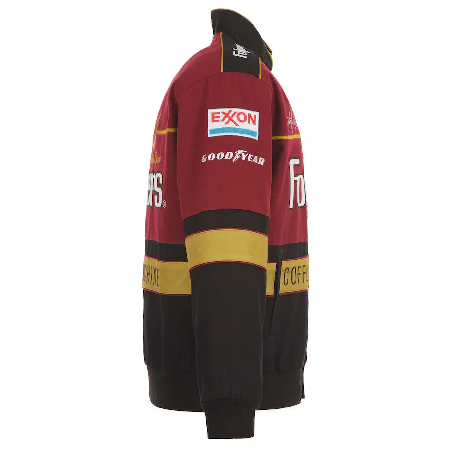 Tim Richmond 2024 Folgers Burgundy-Black Uniform Full-Snap Jacket