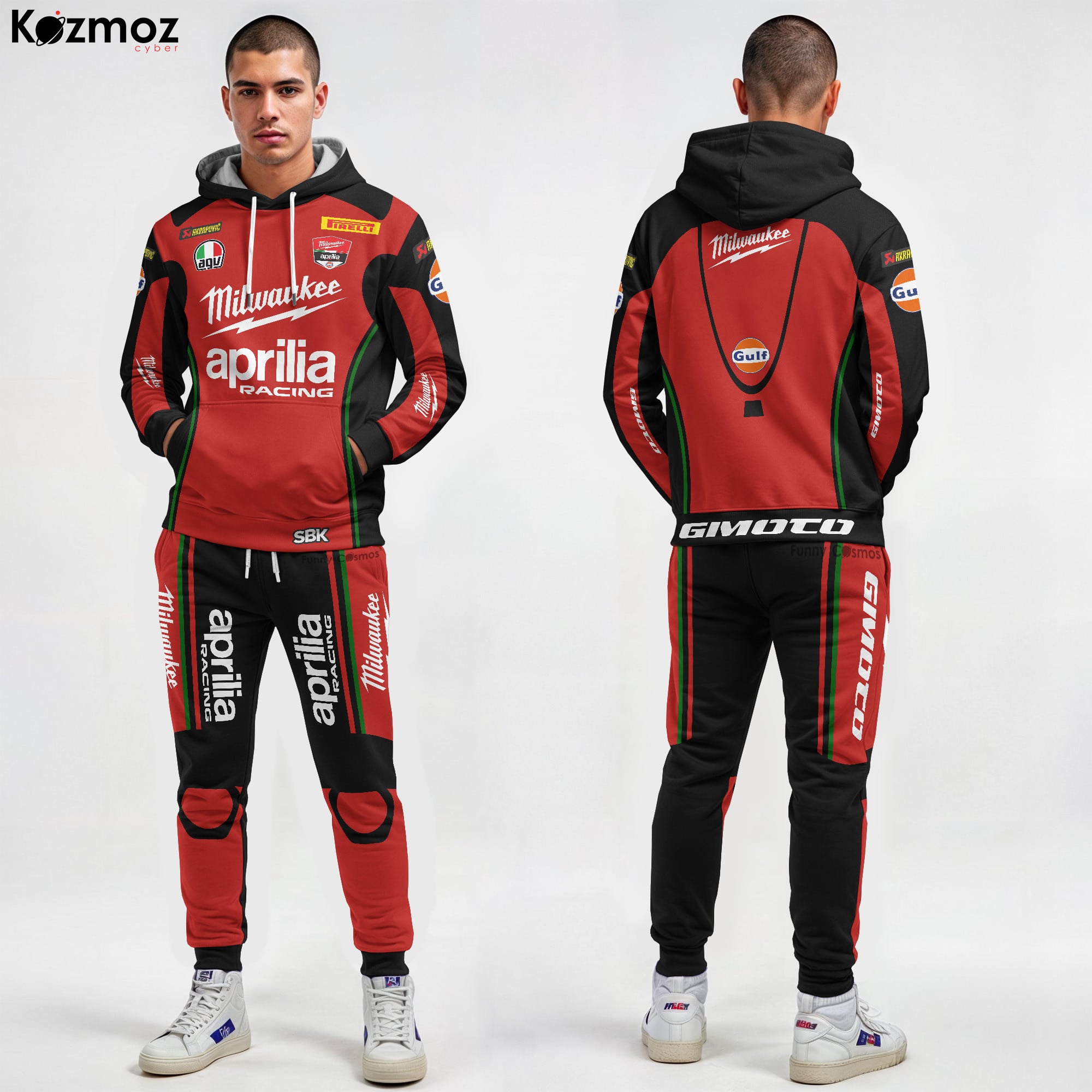 Milwaukee Aprilia Racing Costume - WSBK 2017 Black And Red Version
