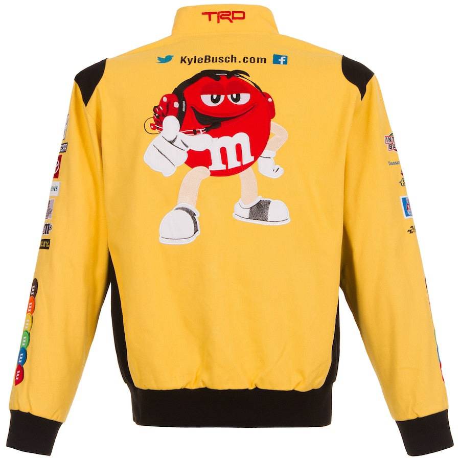 Kyle Busch M&Ms Yellow Full-Snap Twill Jacket