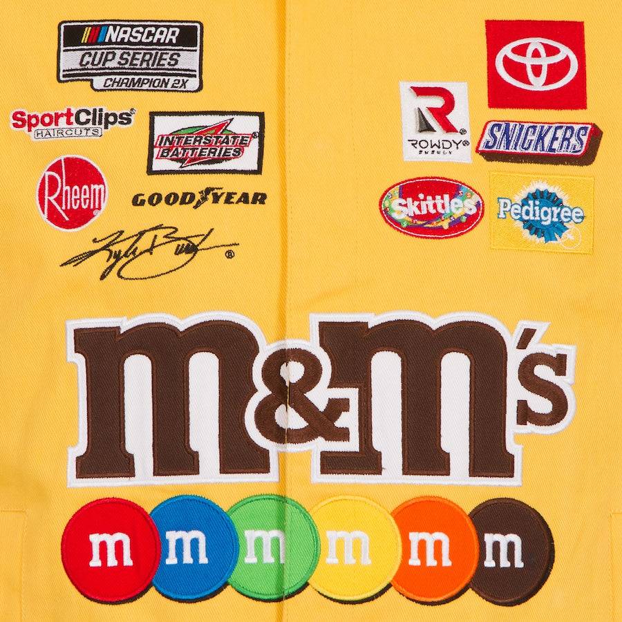 Kyle Busch M&Ms Yellow Full-Snap Twill Jacket